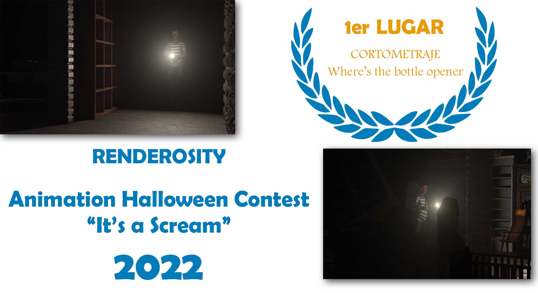Banner de ganador 2022 del Animation Halloween Contest